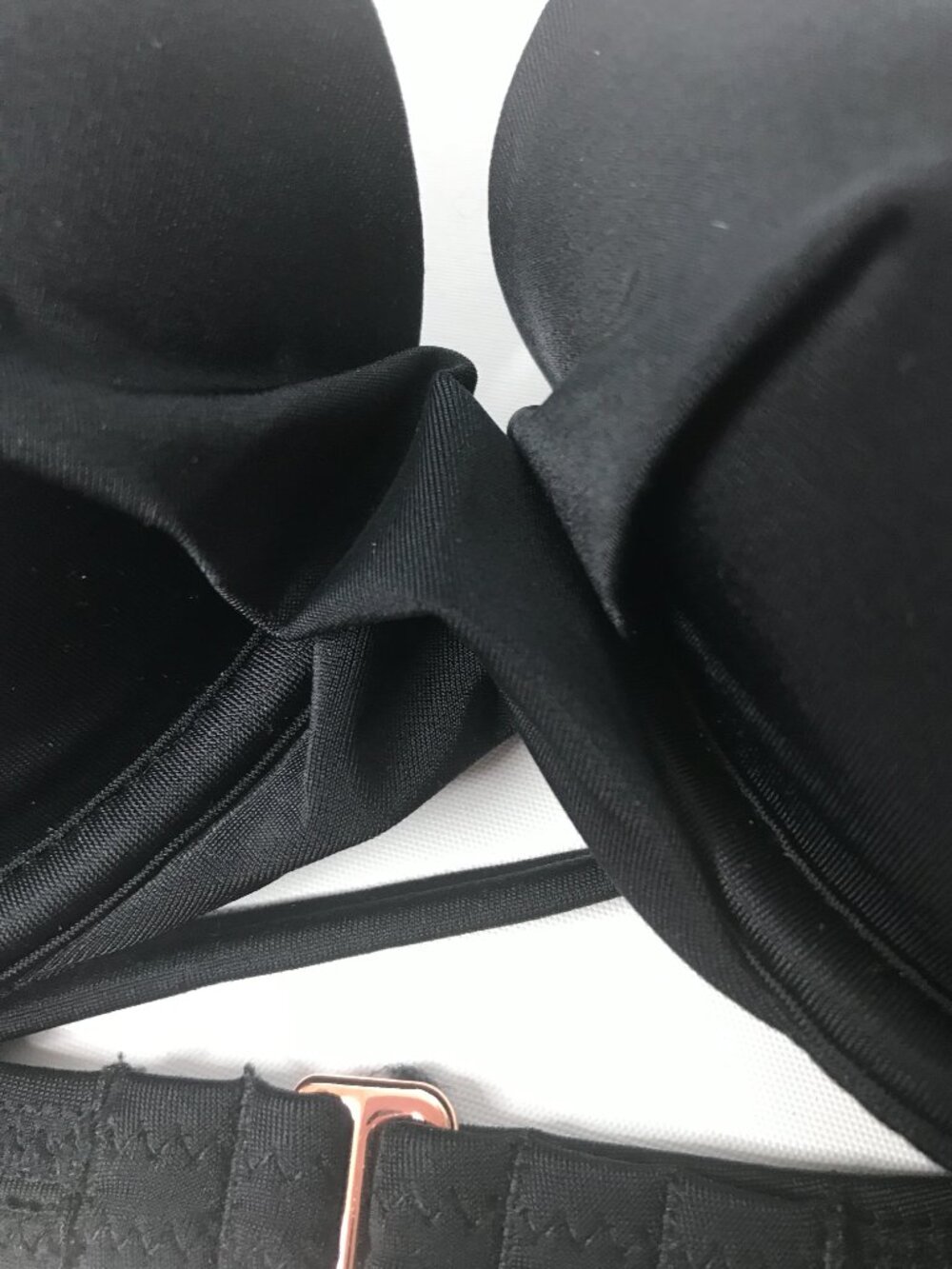 Women's Shade & Shore Wired Halter Push Up Bikini Top Black Size: S 34C - Picture 9 of 9